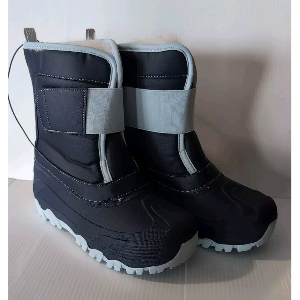 Member's Mark Boy's Warm Cozy Lining  Easy On/Off Snow Boots (Blue Cove, size 5